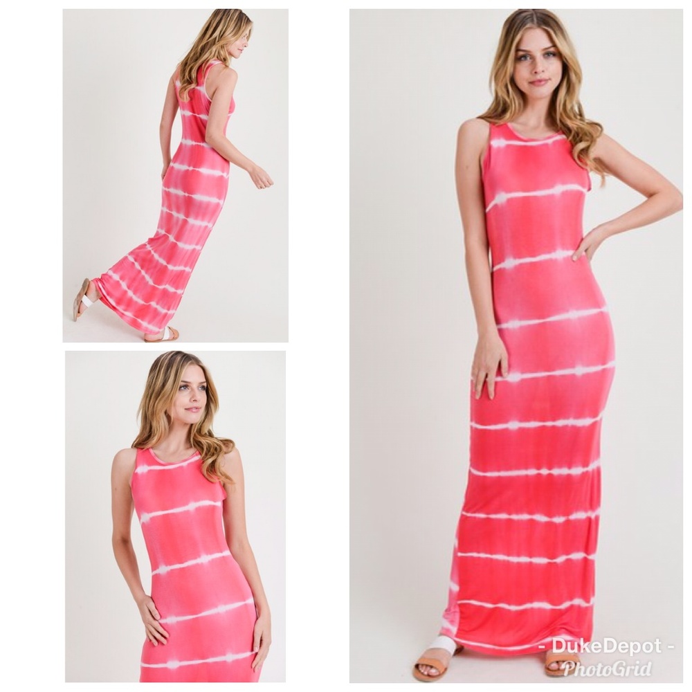 Yelete Knit Tie Dye Maxi Dress